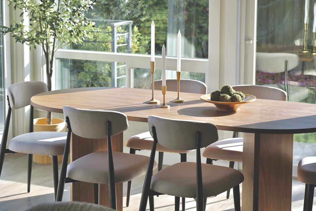 Dining room staged by Top Staging And Design at the Bellevue project
