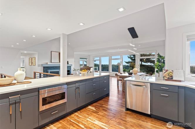 Kitchen staged by Top Staging And Design at a home in Bellevue