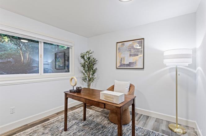 Office staged by Top Staging And Design at a home in Bellevue