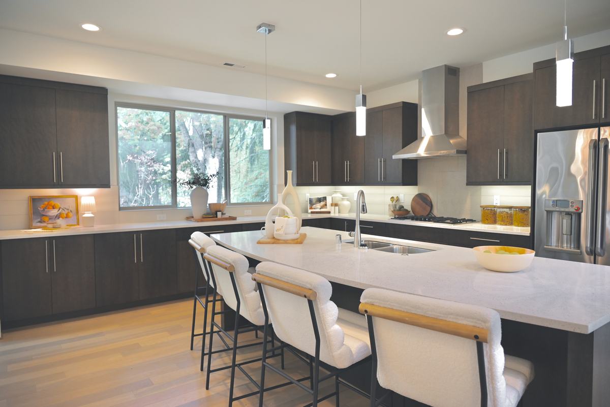 Kitchen staged by Top Staging And Design at the Kirkland project